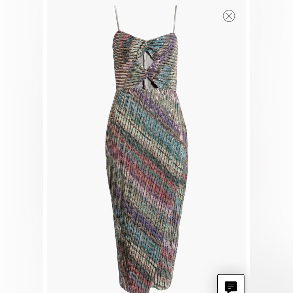 Saylor Lissandra Rainbow Sequin amp Studded Dress